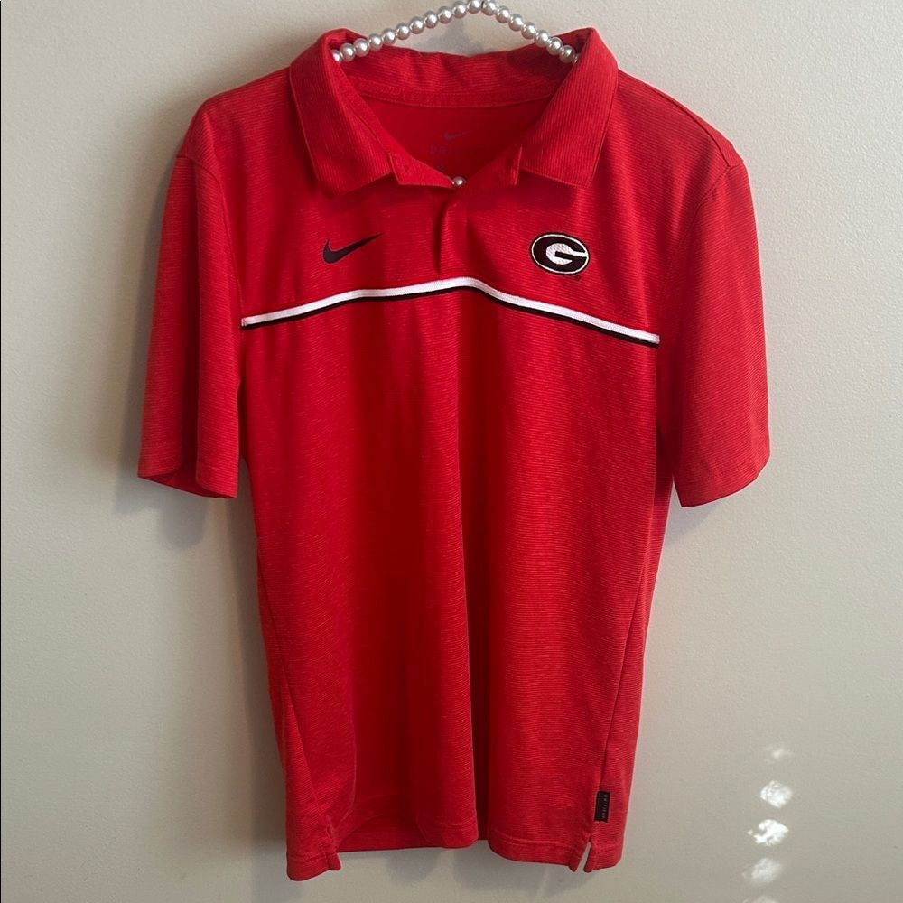 Georgia Bulldogs Nike On-Field Embroidered Mens Polo. Size Small